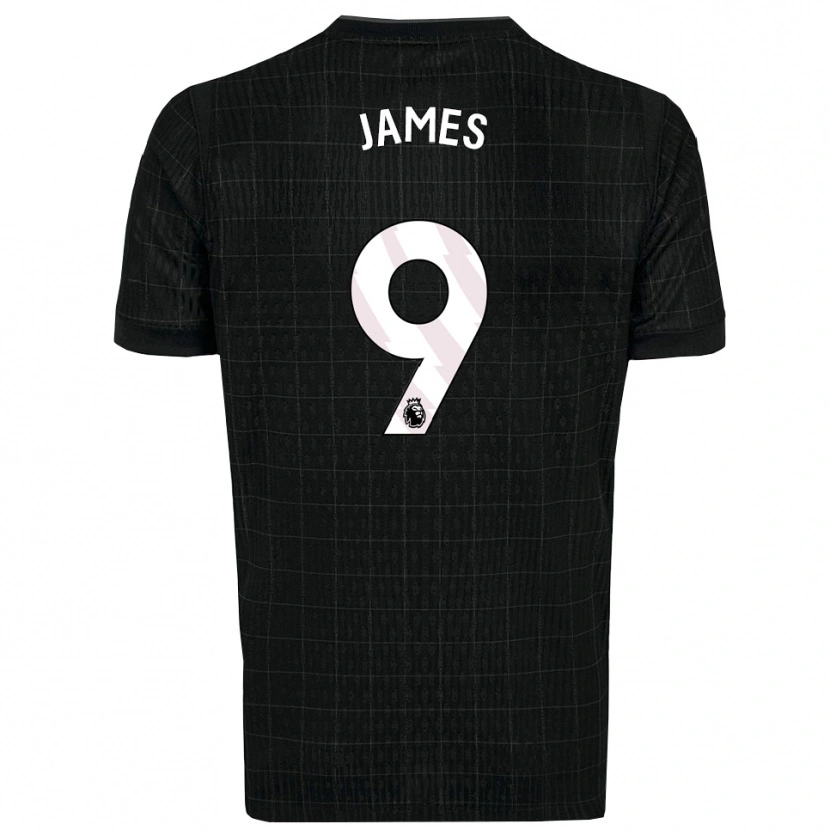 Danxen Dames Herbie James #9 Zwart Grijs Uitshirt Uittenue 2025/26 T-Shirt