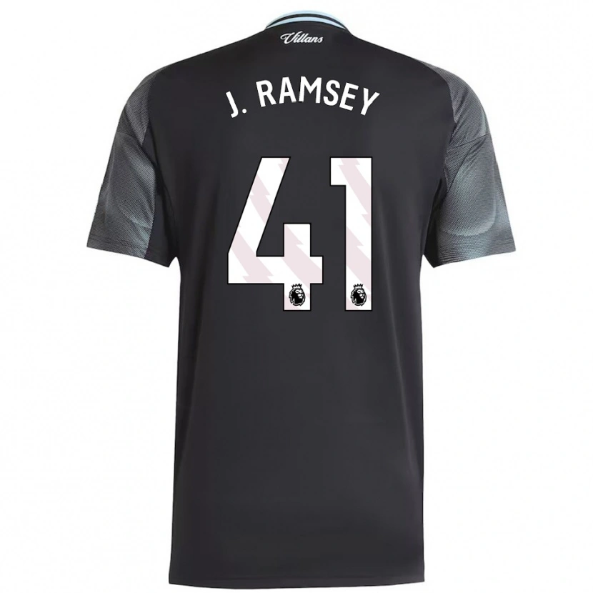 Danxen Dames Jacob Ramsey #41 Zwart Hemelsblauw Uitshirt Uittenue 2025/26 T-Shirt