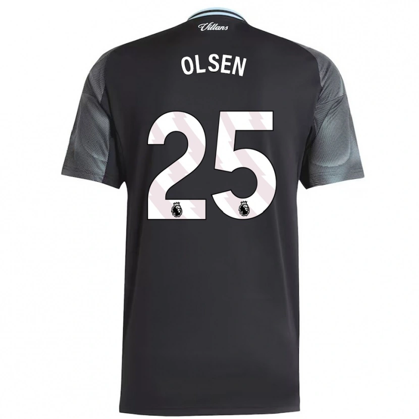 Danxen Dames Robin Olsen #25 Zwart Hemelsblauw Uitshirt Uittenue 2025/26 T-Shirt