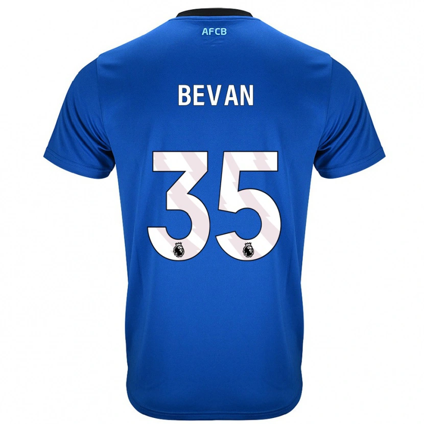 Danxen Dames Owen Bevan #35 Blauw Zwart Uitshirt Uittenue 2025/26 T-Shirt