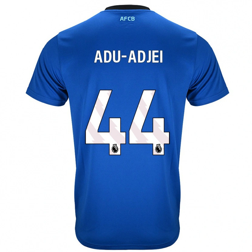 Danxen Dames Daniel Adu-Adjei #44 Blauw Zwart Uitshirt Uittenue 2025/26 T-Shirt