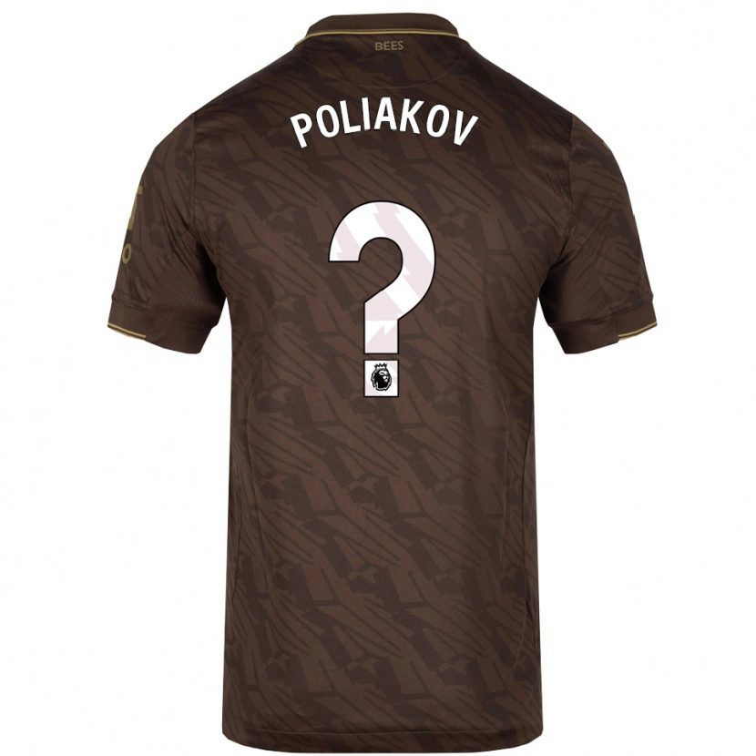 Danxen Dames Adam Poliakov #0 Bruin Goud Uitshirt Uittenue 2025/26 T-Shirt