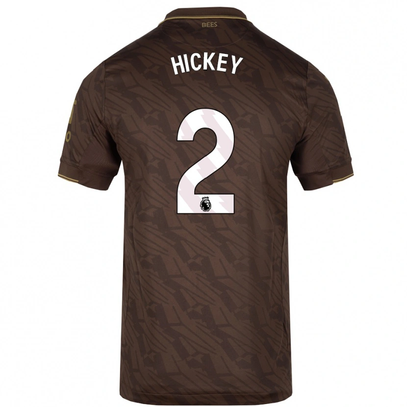 Danxen Dames Aaron Hickey #2 Bruin Goud Uitshirt Uittenue 2025/26 T-Shirt