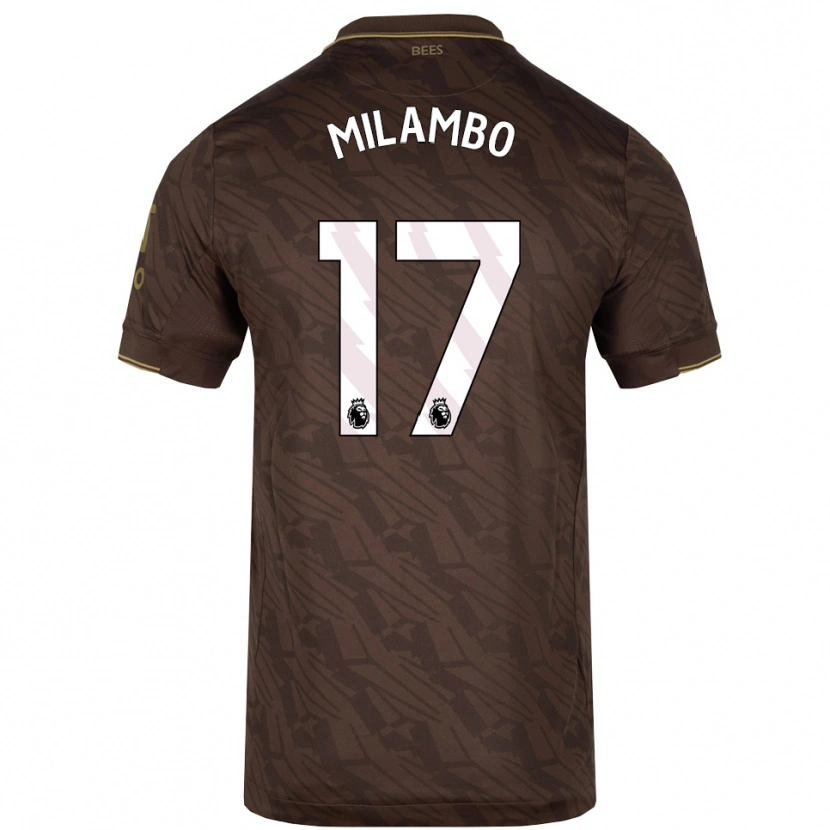 Danxen Dames Antoni Milambo #17 Bruin Goud Uitshirt Uittenue 2025/26 T-Shirt