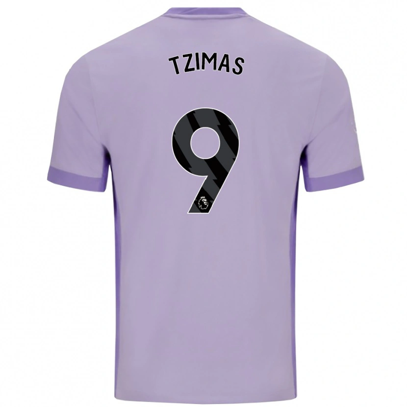 Danxen Dames Stefanos Tzimas #9 Taro Paars Wit Uitshirt Uittenue 2025/26 T-Shirt