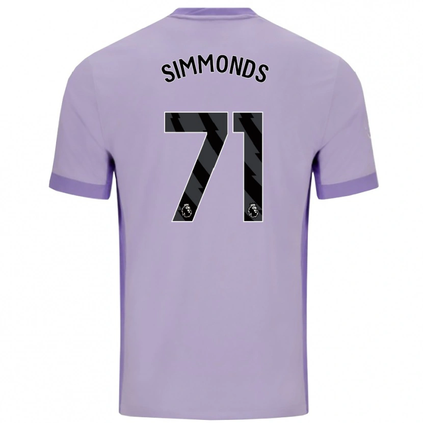 Danxen Dames Freddie Simmonds #71 Taro Paars Wit Uitshirt Uittenue 2025/26 T-Shirt