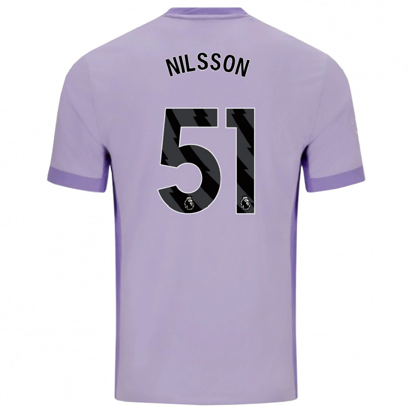 Danxen Dames Casper Nilsson #51 Taro Paars Wit Uitshirt Uittenue 2025/26 T-Shirt