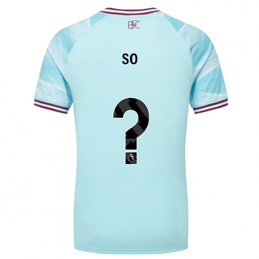 Danxen Dames Fabio So #0 Hemelsblauw Bourgondisch Uitshirt Uittenue 2025/26 T-Shirt