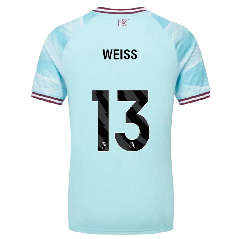 Danxen Dames Max Weiß #13 Hemelsblauw Bourgondisch Uitshirt Uittenue 2025/26 T-Shirt