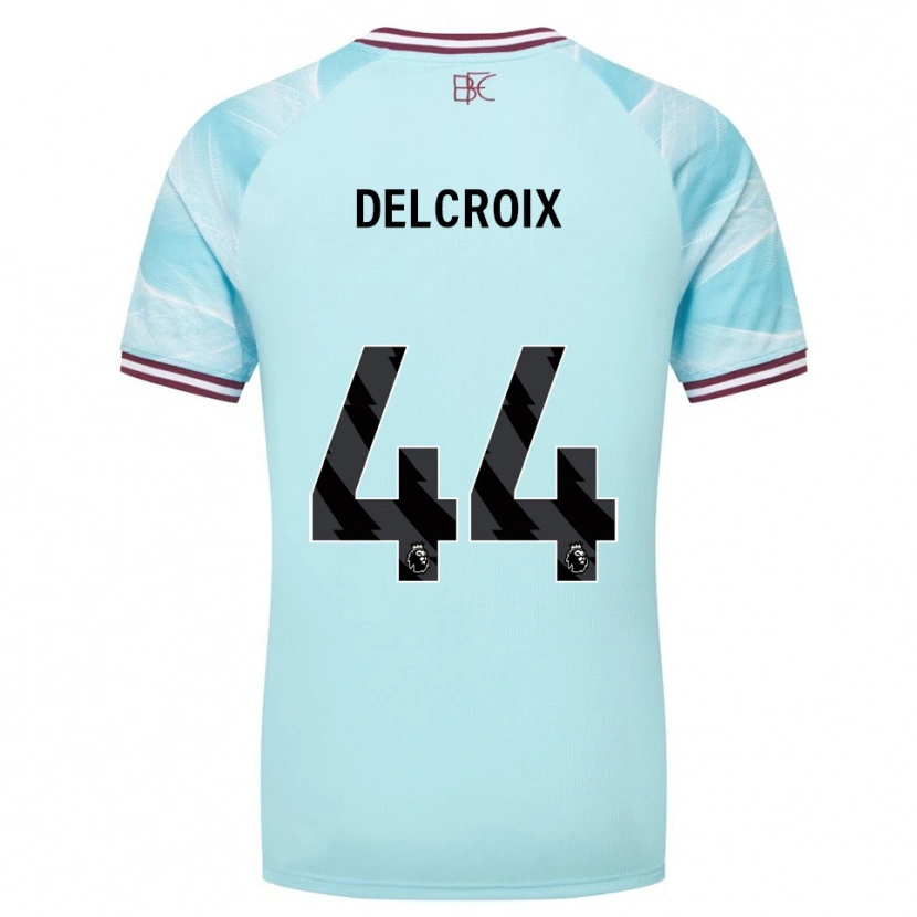 Danxen Dames Hannes Delcroix #44 Hemelsblauw Bourgondisch Uitshirt Uittenue 2025/26 T-Shirt