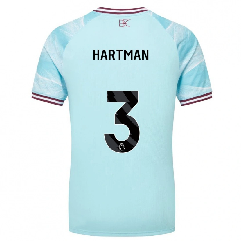 Danxen Dames Quilindschy Hartman #3 Hemelsblauw Bourgondisch Uitshirt Uittenue 2025/26 T-Shirt