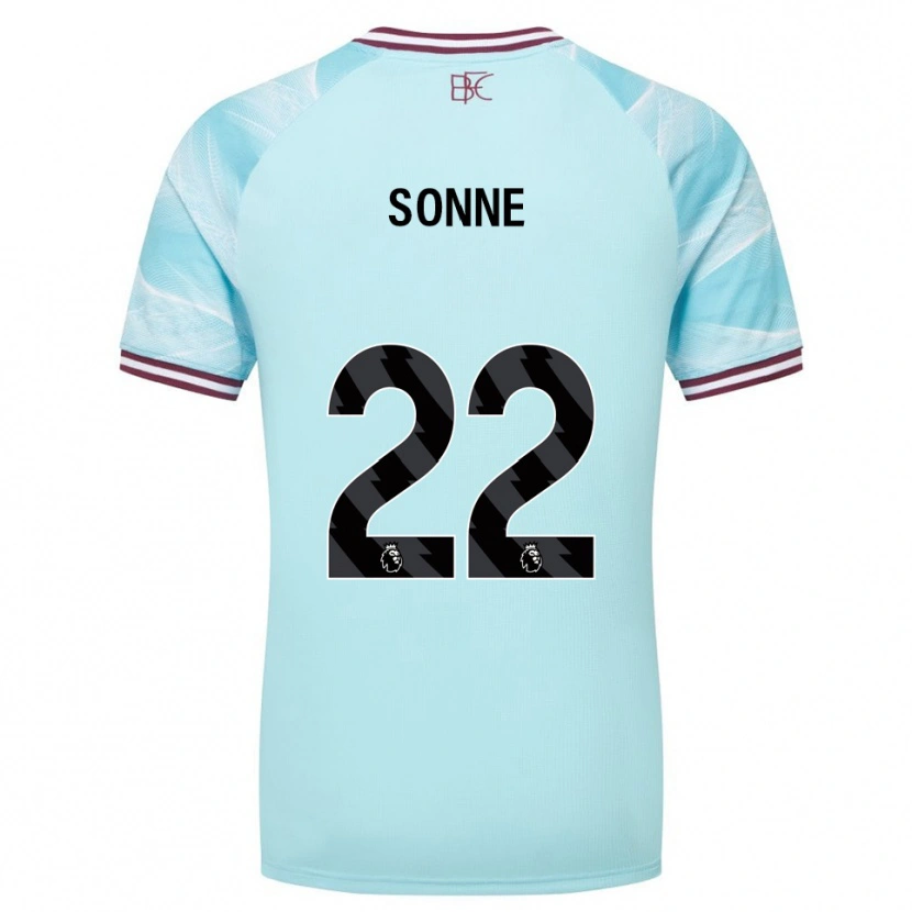 Danxen Dames Oliver Sonne #22 Hemelsblauw Bourgondisch Uitshirt Uittenue 2025/26 T-Shirt