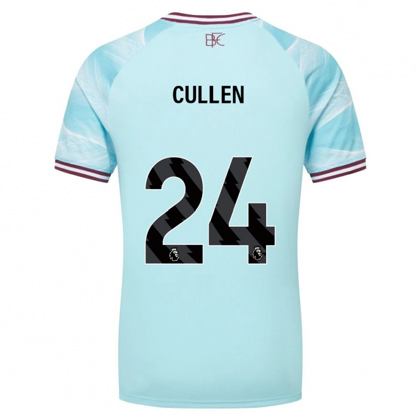 Danxen Dames Josh Cullen #24 Hemelsblauw Bourgondisch Uitshirt Uittenue 2025/26 T-Shirt