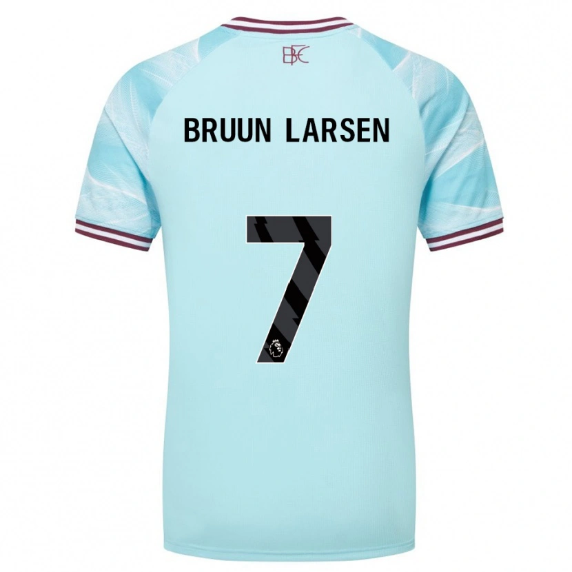 Danxen Dames Jacob Bruun Larsen #7 Hemelsblauw Bourgondisch Uitshirt Uittenue 2025/26 T-Shirt