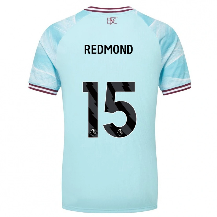 Danxen Dames Nathan Redmond #15 Hemelsblauw Bourgondisch Uitshirt Uittenue 2025/26 T-Shirt