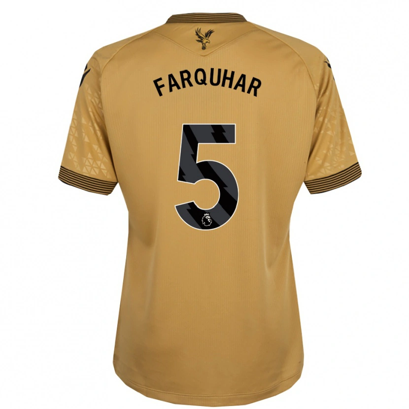 Danxen Dames Craig Farquhar #5 Goud Zwart Uitshirt Uittenue 2025/26 T-Shirt