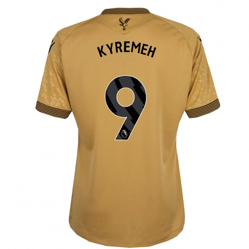 Danxen Dames Jerome Kyremeh #9 Goud Zwart Uitshirt Uittenue 2025/26 T-Shirt