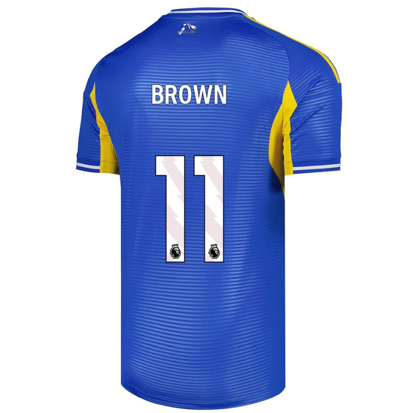 Danxen Dames Abbie Brown #11 Blauw Geel Uitshirt Uittenue 2025/26 T-Shirt