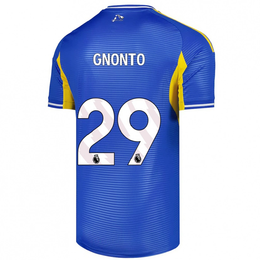 Danxen Dames Wilfried Gnonto #29 Blauw Geel Uitshirt Uittenue 2025/26 T-Shirt