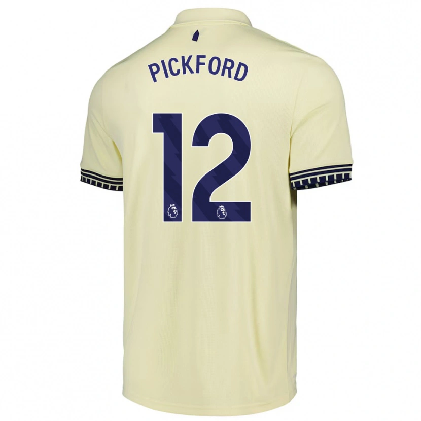 Danxen Dames Jordan Pickford #12 Gebroken Wit Zwart Uitshirt Uittenue 2025/26 T-Shirt
