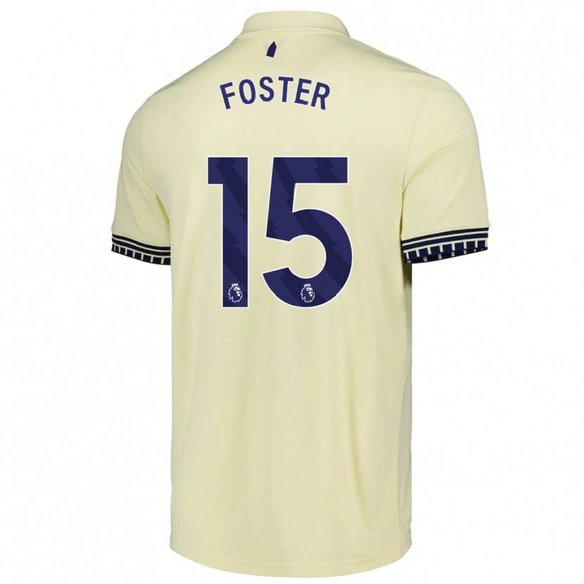 Danxen Dames Harvey Foster #15 Gebroken Wit Zwart Uitshirt Uittenue 2025/26 T-Shirt