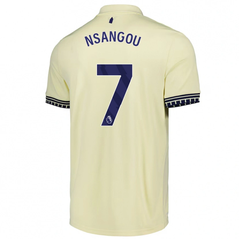 Danxen Dames Jonathan Nsangou #7 Gebroken Wit Zwart Uitshirt Uittenue 2025/26 T-Shirt