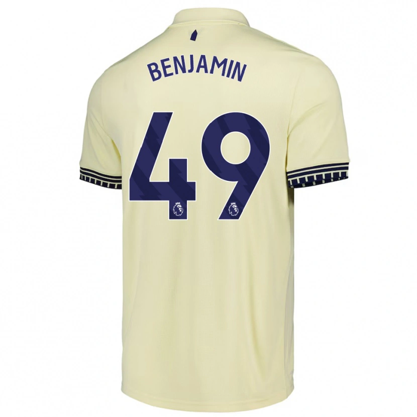 Danxen Dames Omari Benjamin #49 Gebroken Wit Zwart Uitshirt Uittenue 2025/26 T-Shirt