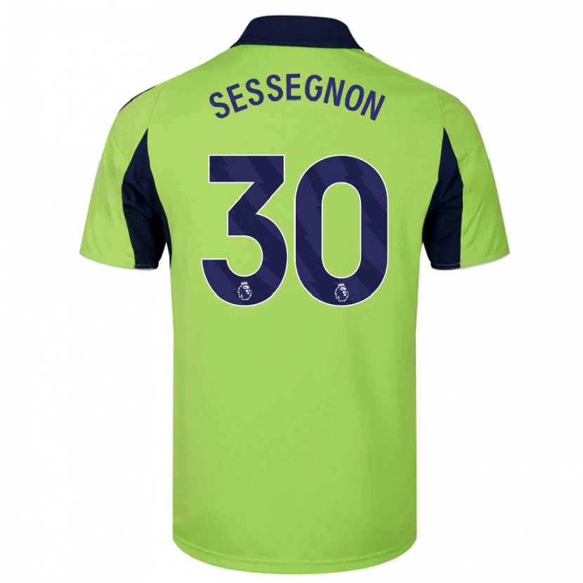 Danxen Dames Ryan Sessegnon #30 Groen Marineblauw Wit Uitshirt Uittenue 2025/26 T-Shirt