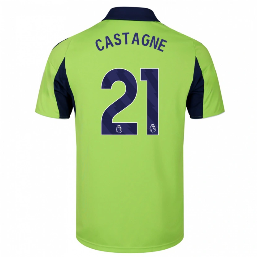 Danxen Dames Timothy Castagne #21 Groen Marineblauw Wit Uitshirt Uittenue 2025/26 T-Shirt