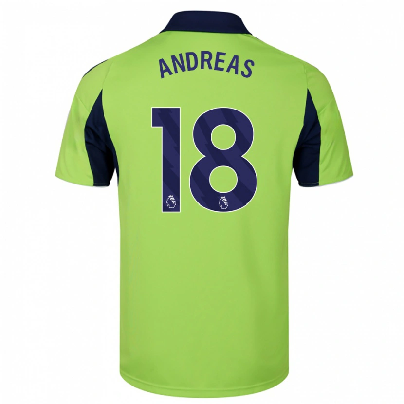 Danxen Dames Andreas Pereira #18 Groen Marineblauw Wit Uitshirt Uittenue 2025/26 T-Shirt