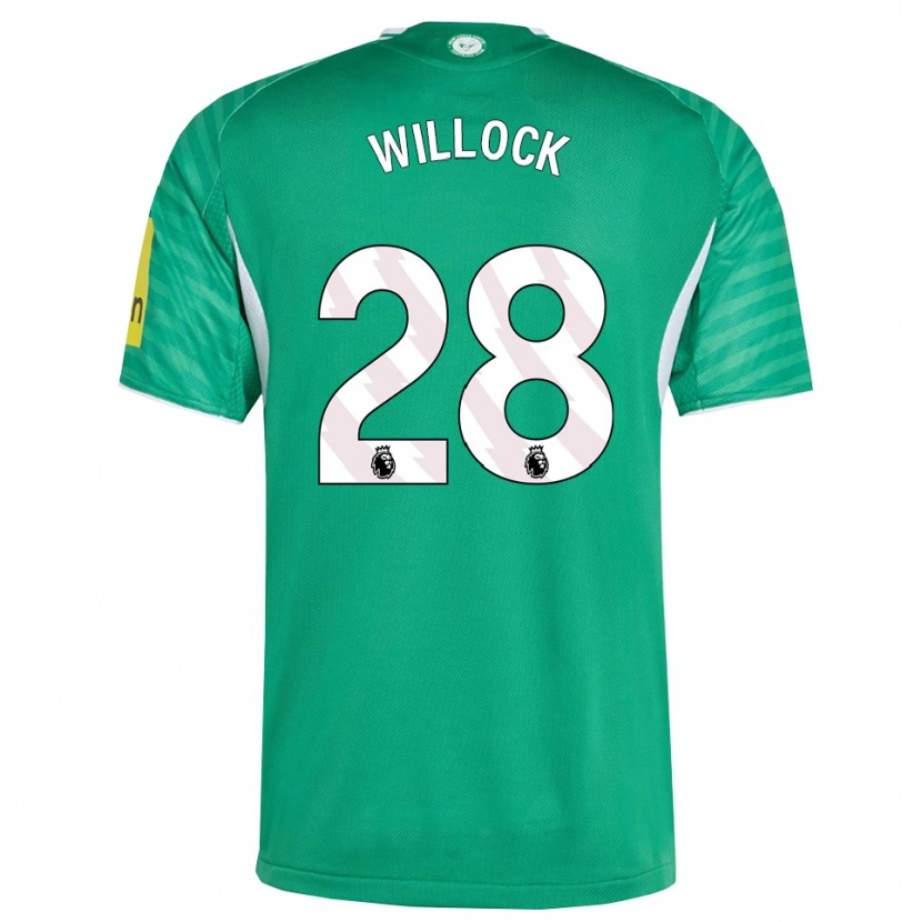 Danxen Dames Joe Willock #28 Groen Wit Uitshirt Uittenue 2025/26 T-Shirt