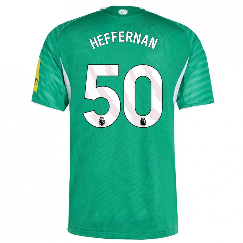 Danxen Dames Cathal Heffernan #50 Groen Wit Uitshirt Uittenue 2025/26 T-Shirt