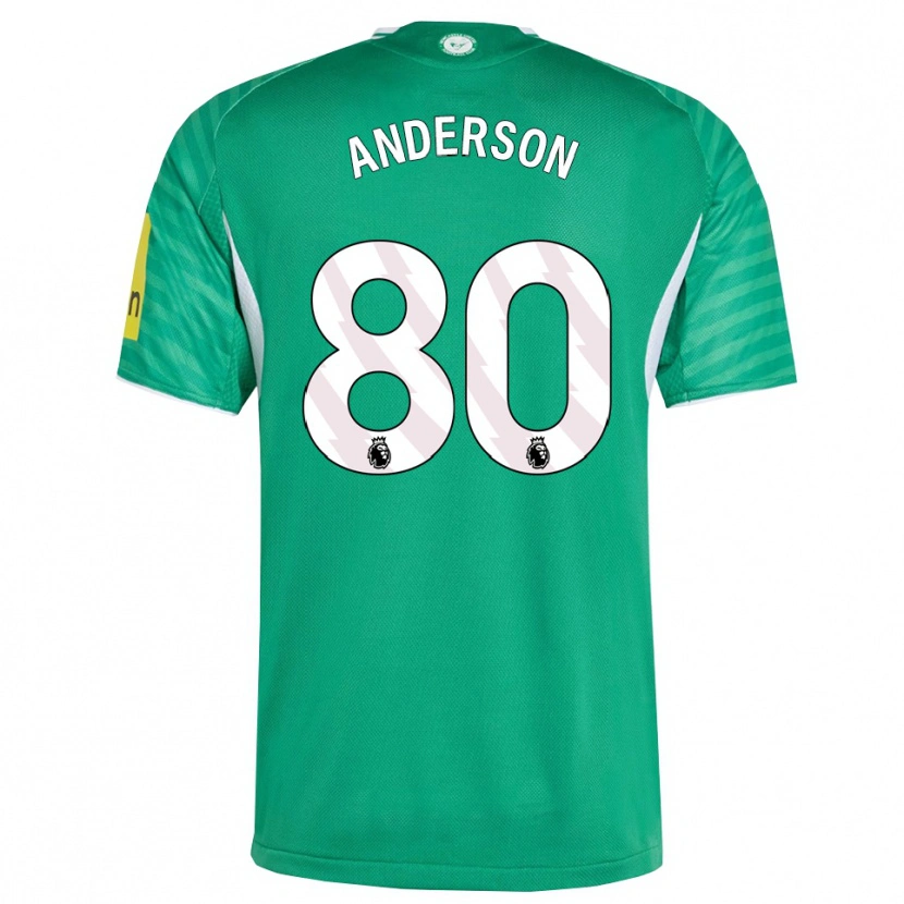 Danxen Dames Will Anderson #80 Groen Wit Uitshirt Uittenue 2025/26 T-Shirt