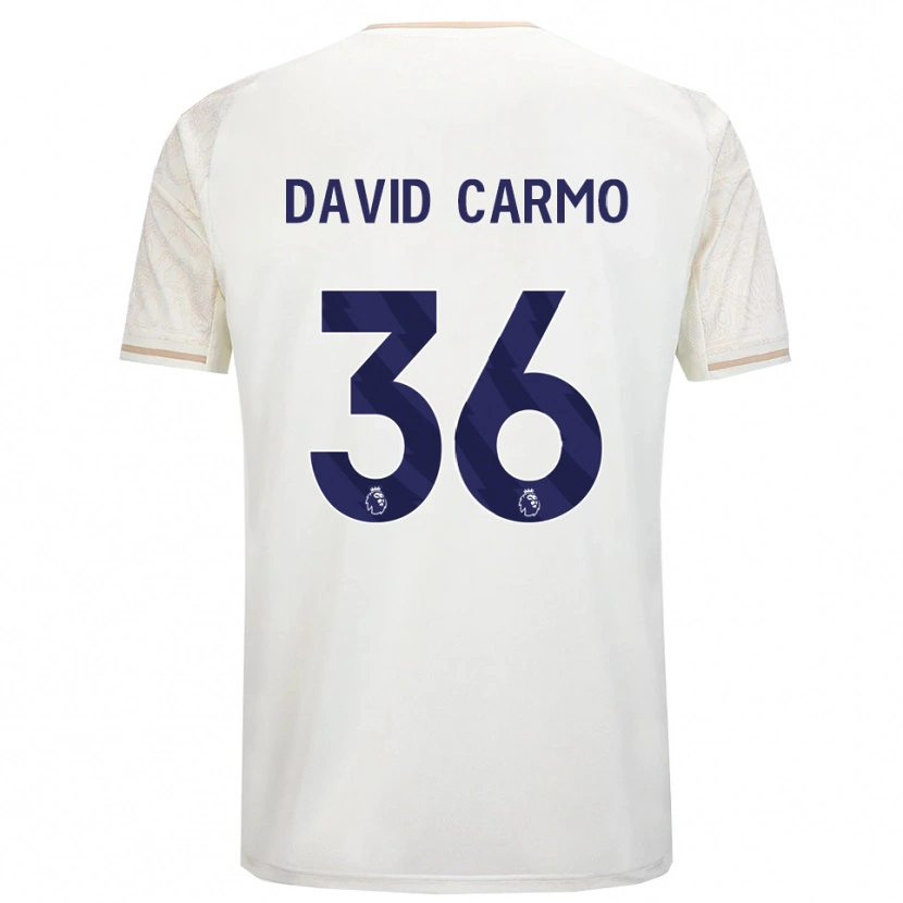 Danxen Dames David Carmo #36 Gebroken Wit Zwart Uitshirt Uittenue 2025/26 T-Shirt