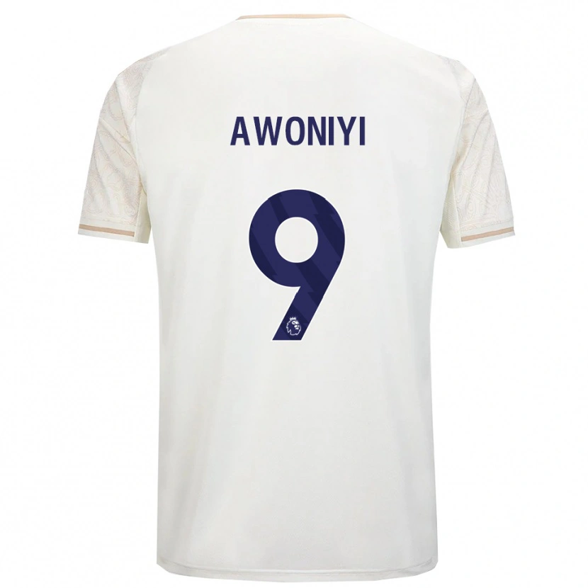 Danxen Dames Taiwo Awoniyi #9 Gebroken Wit Zwart Uitshirt Uittenue 2025/26 T-Shirt