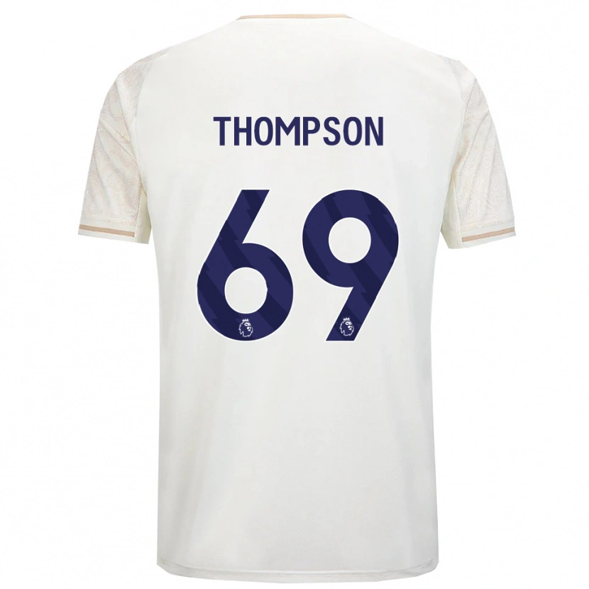 Danxen Dames Kalum Thompson #69 Gebroken Wit Zwart Uitshirt Uittenue 2025/26 T-Shirt