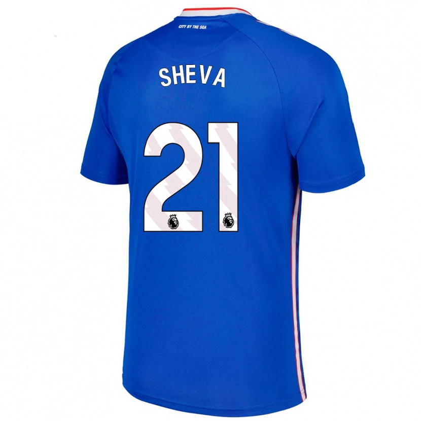 Danxen Dames Marissa Sheva #21 Blauw Wit Uitshirt Uittenue 2025/26 T-Shirt