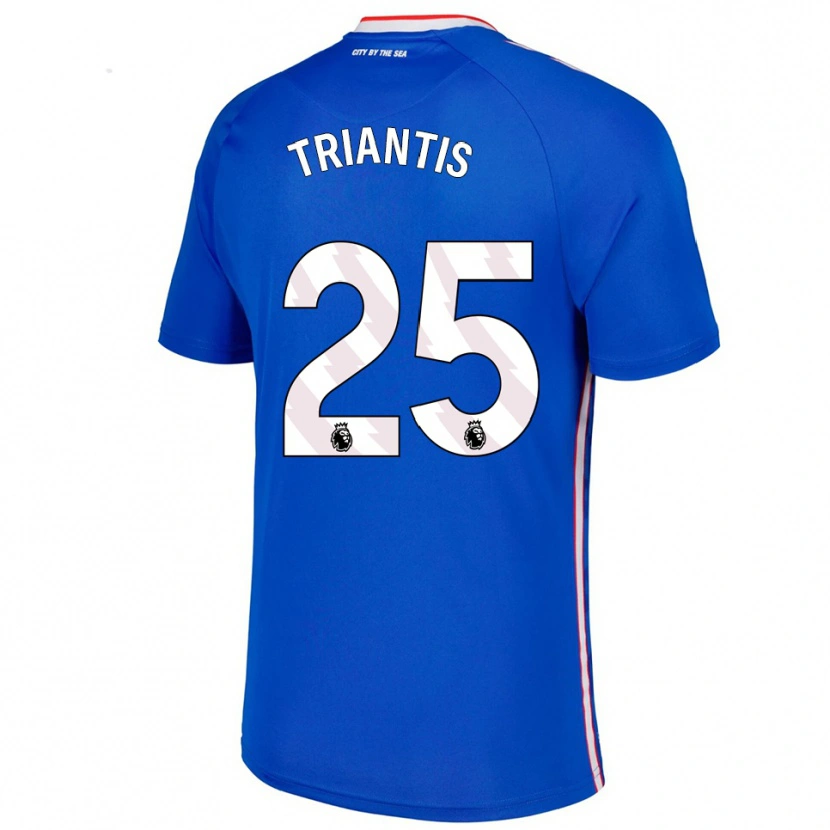 Danxen Dames Nectarios Triantis #25 Blauw Wit Uitshirt Uittenue 2025/26 T-Shirt