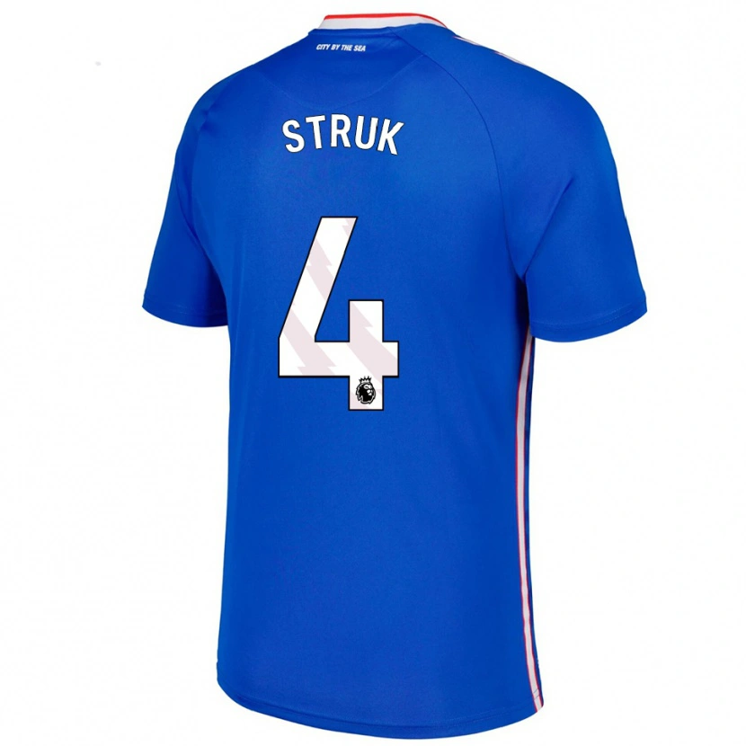Danxen Dames Ivan Struk #4 Blauw Wit Uitshirt Uittenue 2025/26 T-Shirt