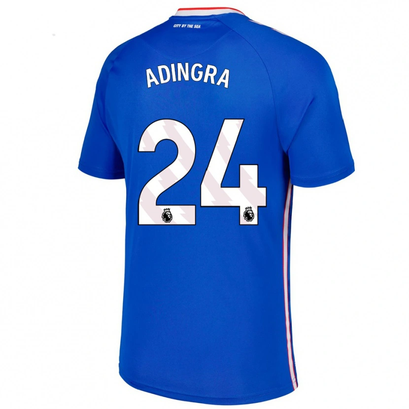 Danxen Dames Simon Adingra #24 Blauw Wit Uitshirt Uittenue 2025/26 T-Shirt