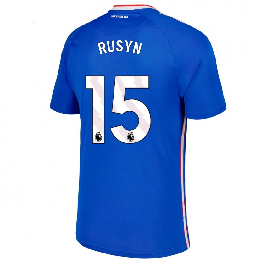 Danxen Dames Nazariy Rusyn #15 Blauw Wit Uitshirt Uittenue 2025/26 T-Shirt