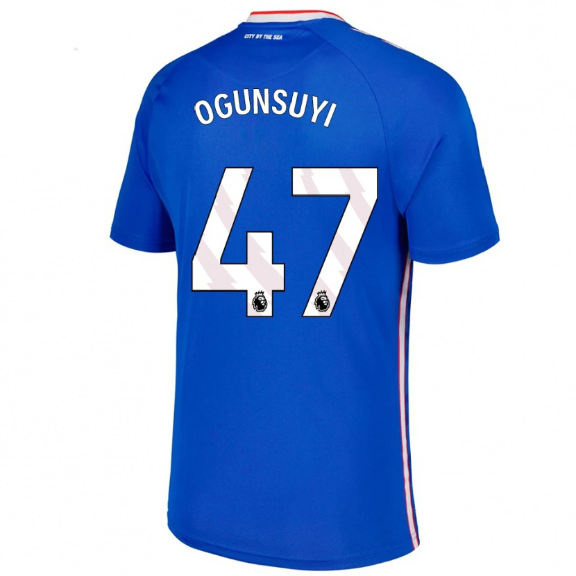 Danxen Dames Trey Samuel-Ogunsuyi #47 Blauw Wit Uitshirt Uittenue 2025/26 T-Shirt