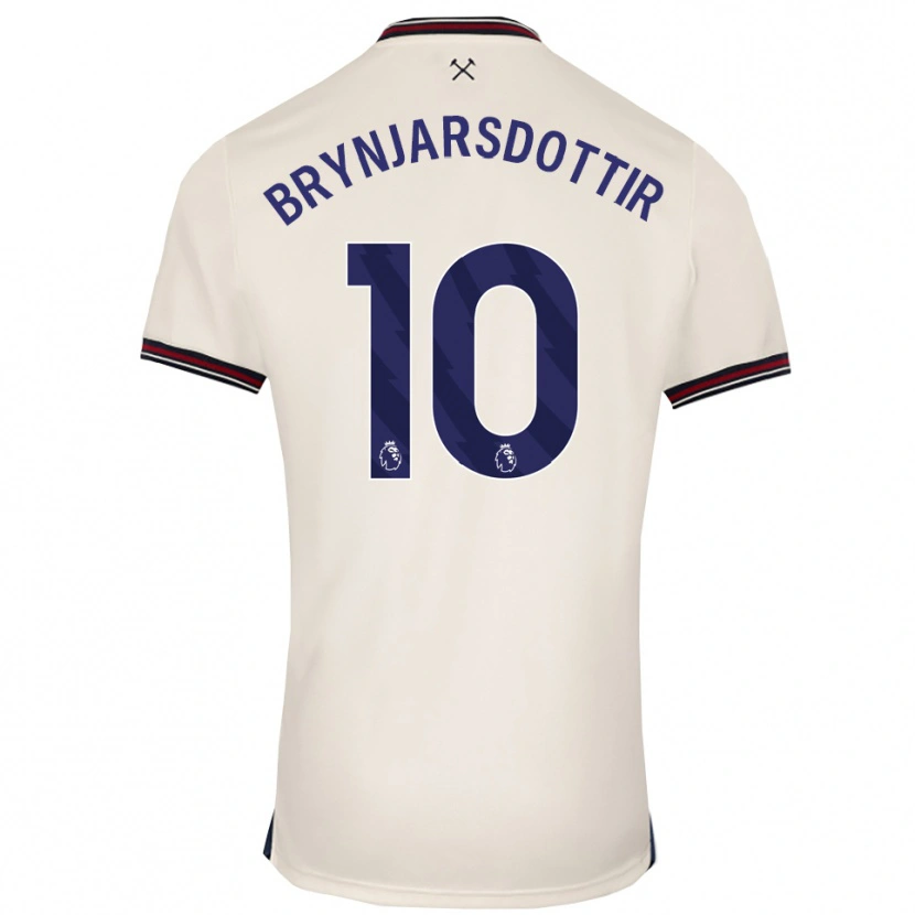 Danxen Dames Dagný Brynjarsdóttir #10 Gebroken Wit Uitshirt Uittenue 2025/26 T-Shirt