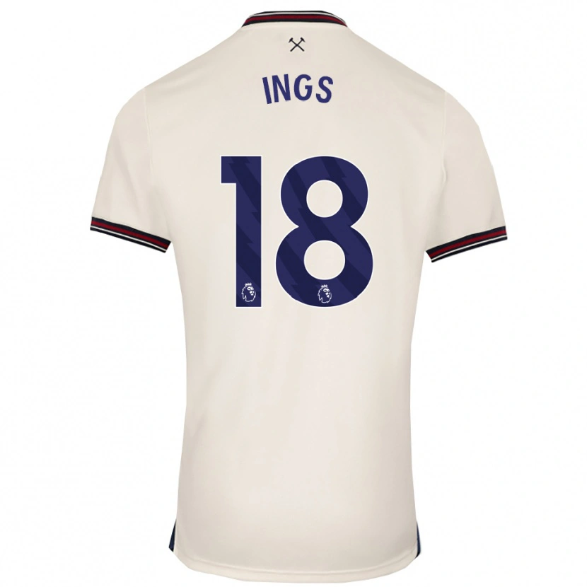 Danxen Dames Danny Ings #18 Gebroken Wit Uitshirt Uittenue 2025/26 T-Shirt