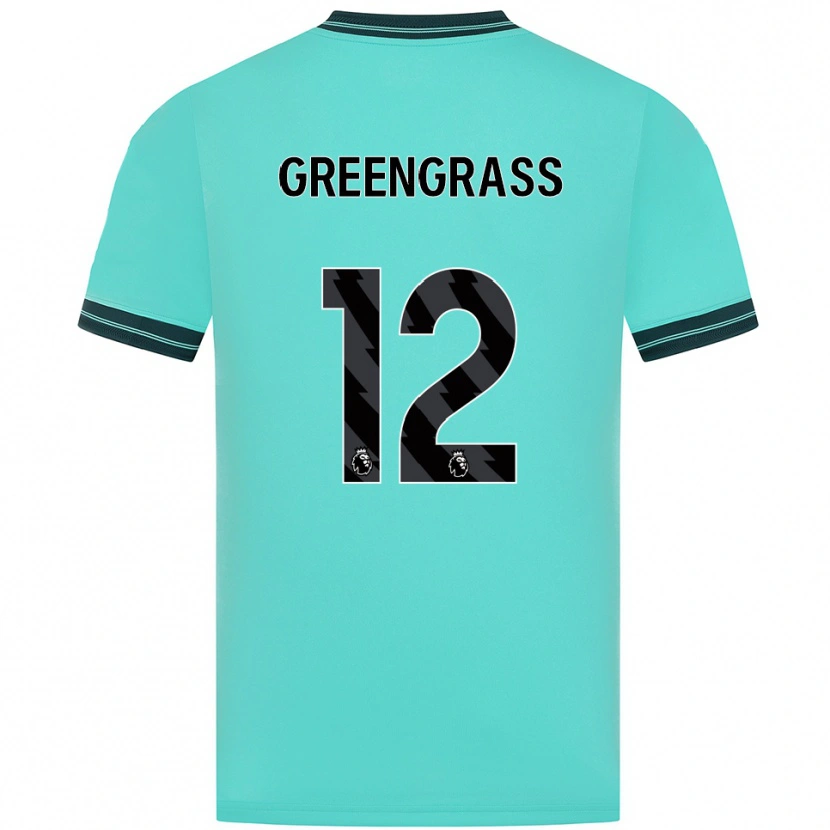 Danxen Dames Charlotte Greengrass #12 Hemelsblauw Groen Uitshirt Uittenue 2025/26 T-Shirt