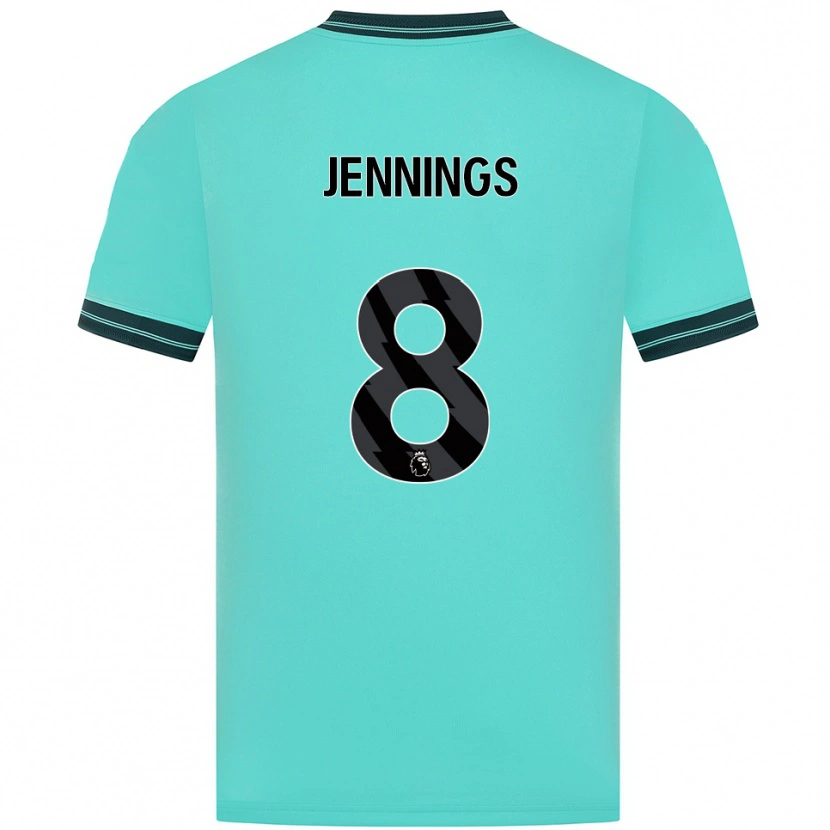 Danxen Dames Shannie Jennings #8 Hemelsblauw Groen Uitshirt Uittenue 2025/26 T-Shirt