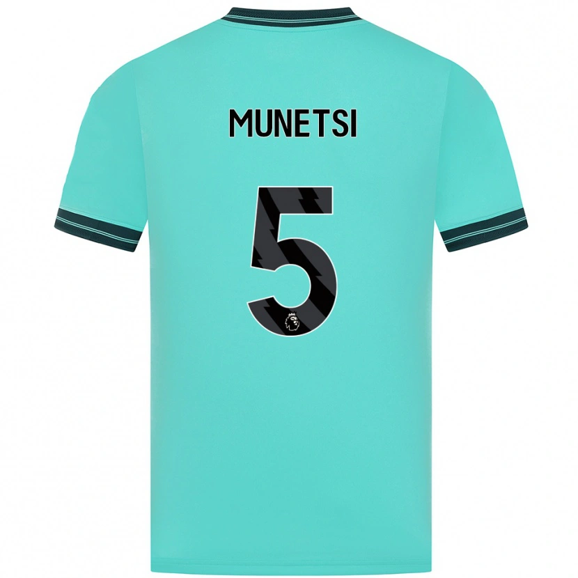 Danxen Dames Marshall Munetsi #5 Hemelsblauw Groen Uitshirt Uittenue 2025/26 T-Shirt