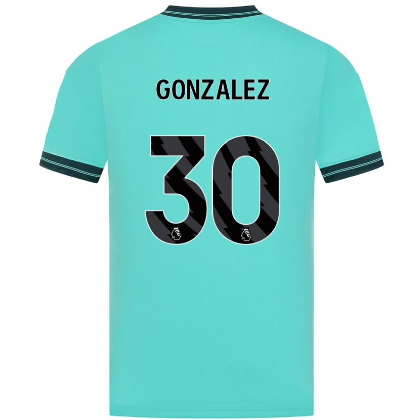 Danxen Dames Enso González #30 Hemelsblauw Groen Uitshirt Uittenue 2025/26 T-Shirt