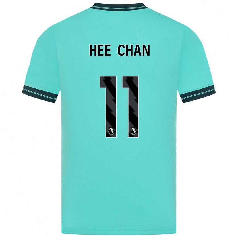 Danxen Dames Hee-Chan Hwang #11 Hemelsblauw Groen Uitshirt Uittenue 2025/26 T-Shirt
