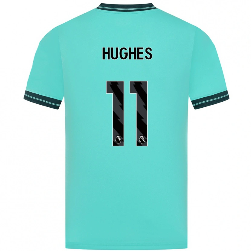 Danxen Dames Amber Hughes #11 Hemelsblauw Groen Uitshirt Uittenue 2025/26 T-Shirt